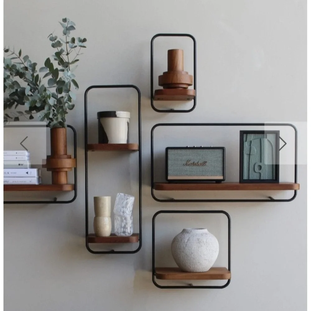 West Elm Bodhi Shelfmate‎ Type E Oak Black Iron